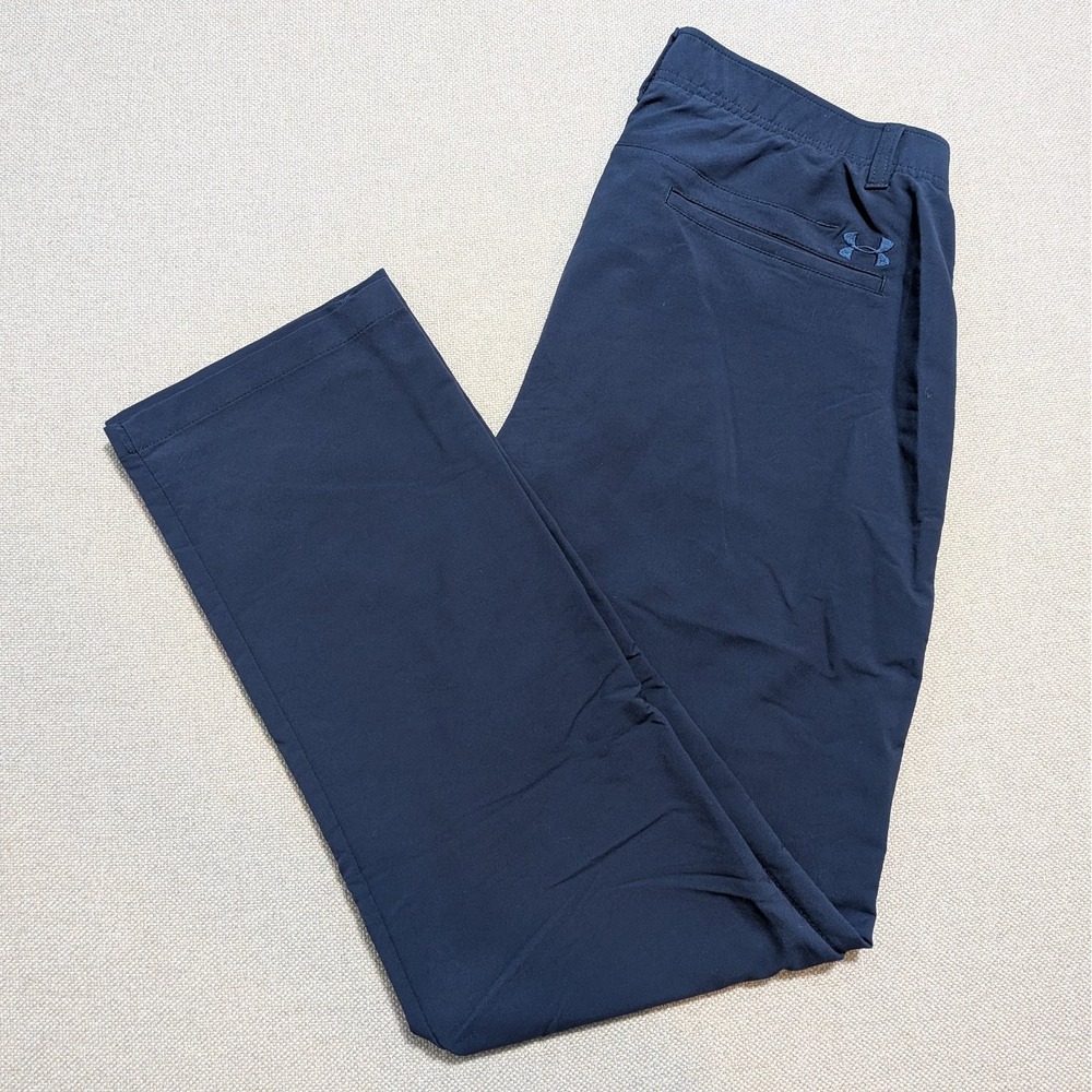 Under Armour Men's 34x32 Navy Blue Performance Golf Chino Pants Stretch